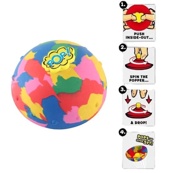 Bouncing Ball Toy Novelty Built-in Battery Non-Deformed Long Lifespan Anti-Scratch Entertainment