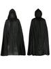 Pelerină Halloween Moale Unisex cu Glugă Robă Neagră Vrăjitoare Pelerină Lungă Costum Cosplay Recuzită Articole de Performanță pentru Petrecere Decorațiune de Sărbătoare