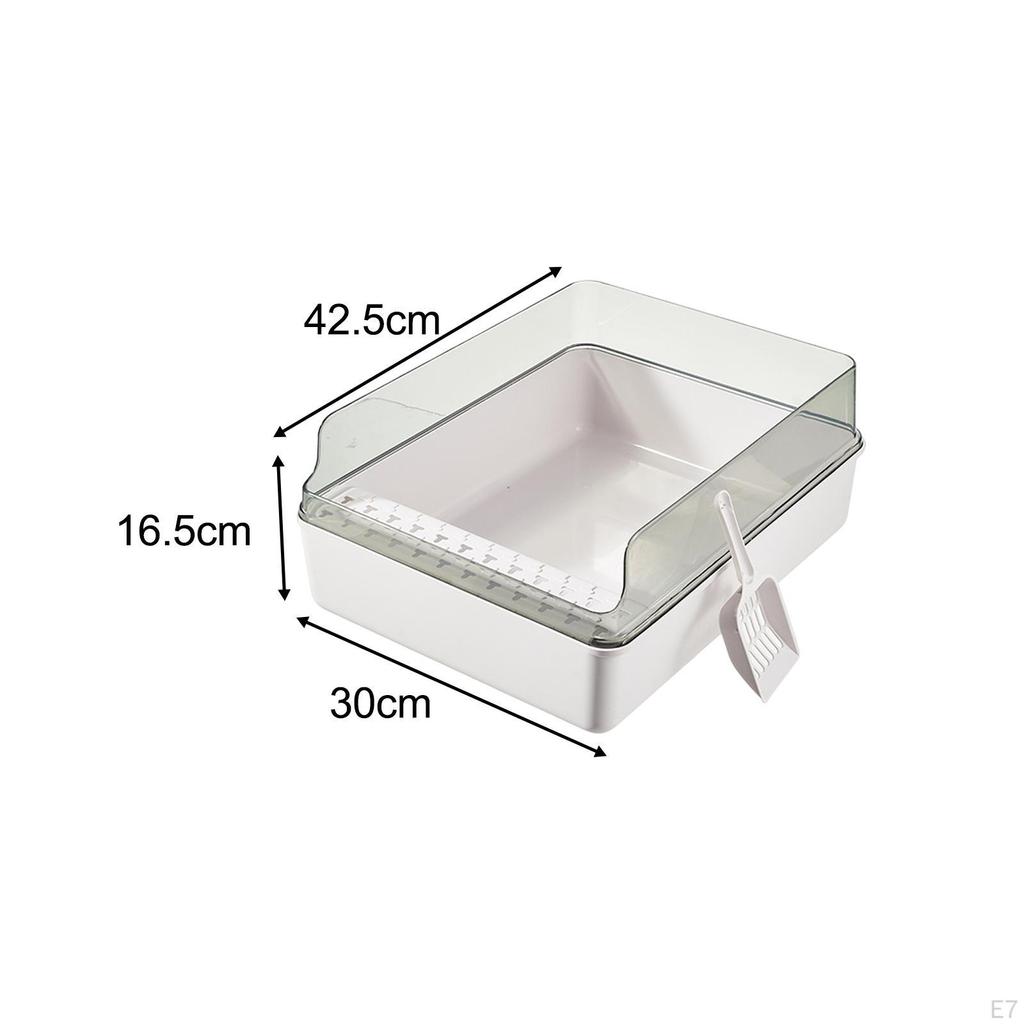 Cat Kitten High Side Open Entry Spray And Dust for Easy Cleaning Litter Tray