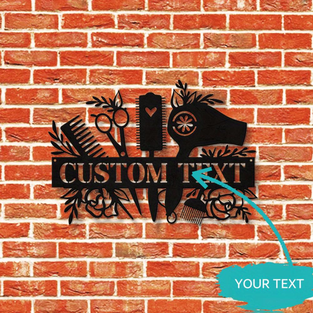 Metal Sign Wall Decor Hair Salon Barber Shop Gift Custom