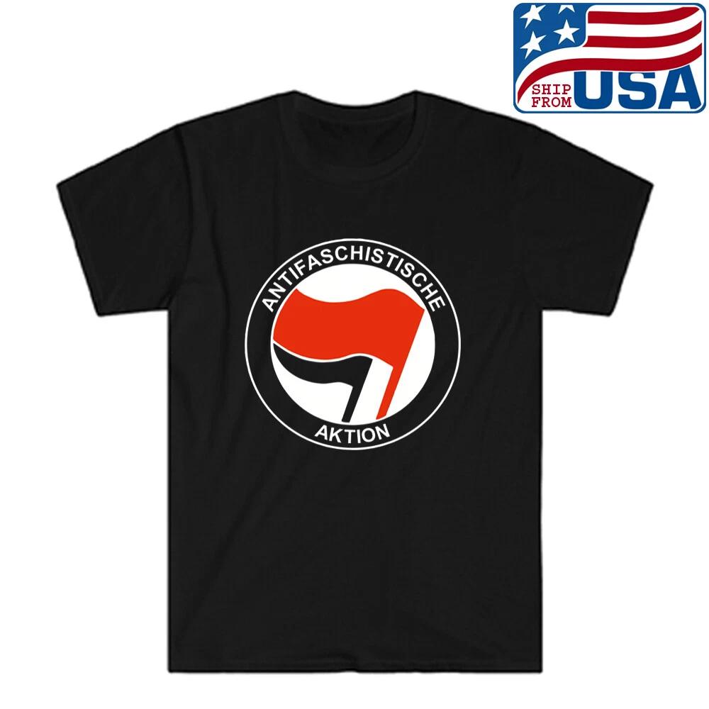 

AntiFachist Action Anti Fachist Aktion Men s Black Size S to 5XL S