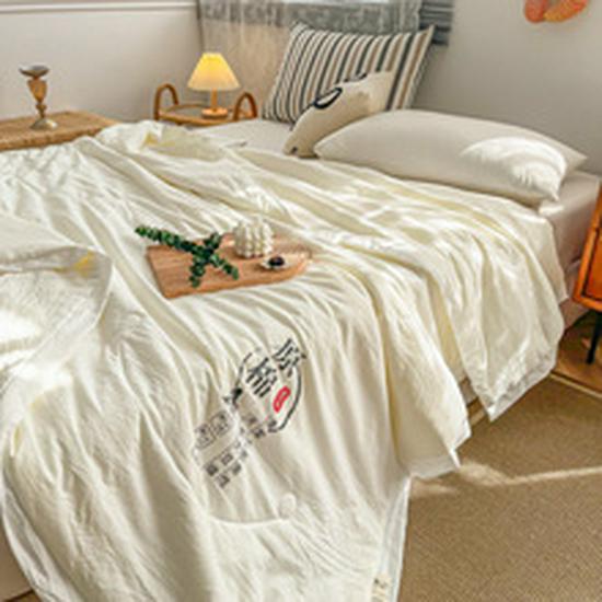 Prémiová prešívaná prikrývka z bavlny a sójového vlákna - Zahustená na zimu, Veľkosť pre jedno lôžko v internáte, Prispôsobiteľná na jar, jeseň a leto