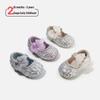 Baby Girl's Spring Leather Crystal Toddler Shoes - Soft Sole Sequin Princess Flats