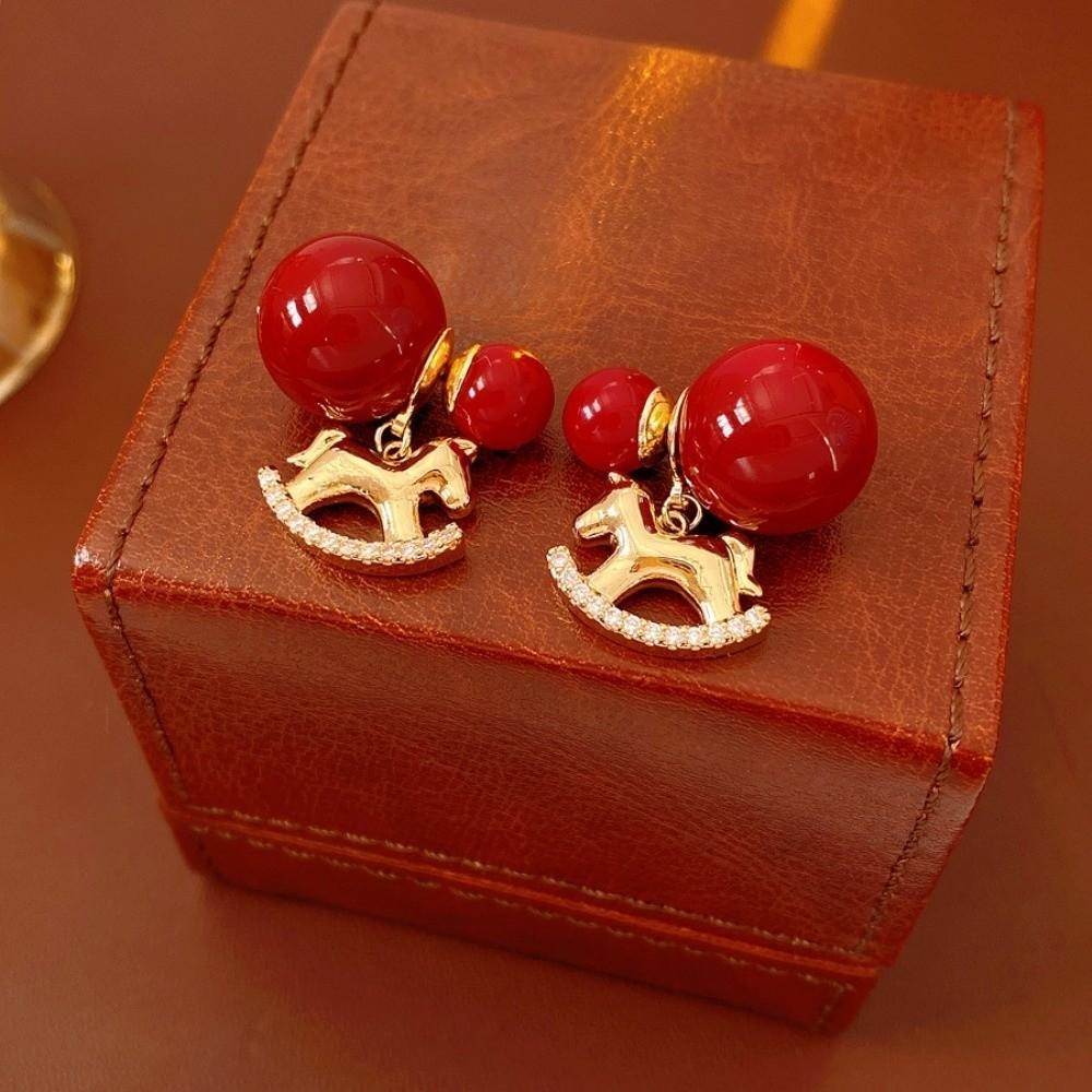 Fashion Jewelry Zodiac Horse Earrings Chinese Horse New Year Drop Earrings New Year Gift