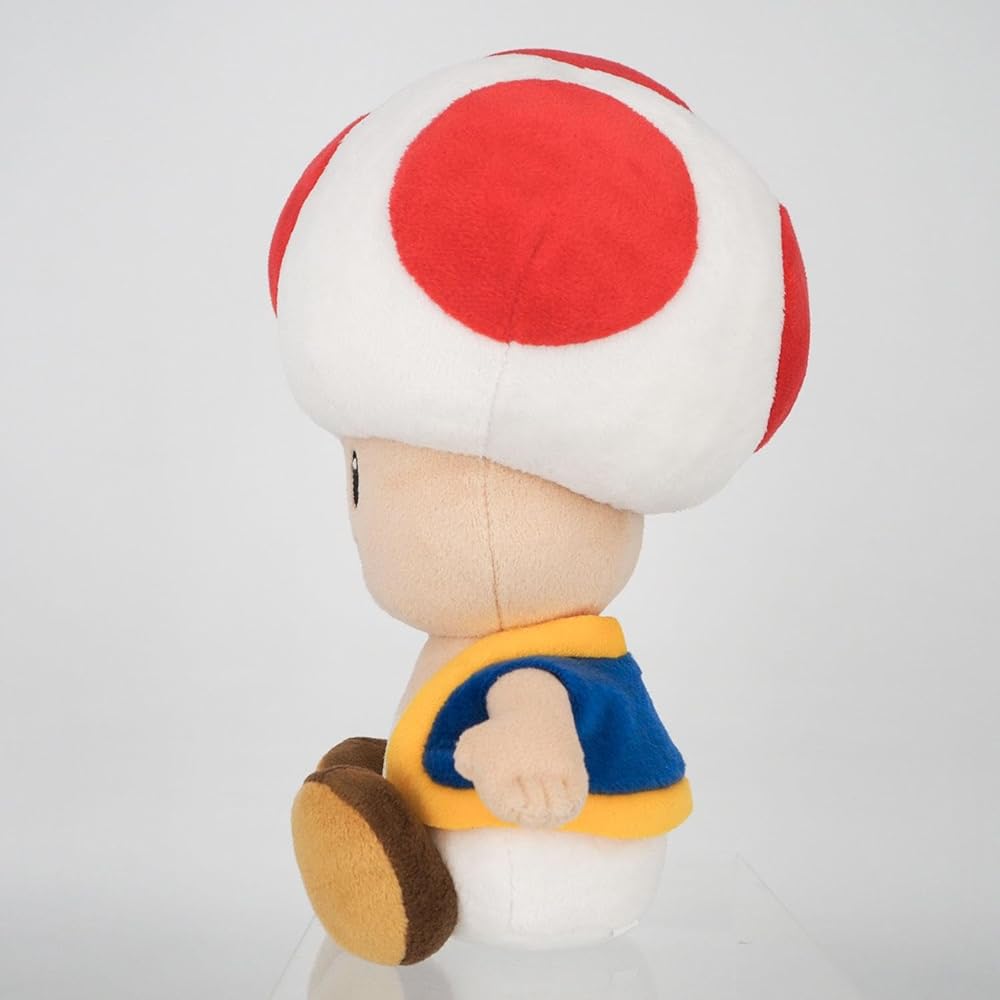 Sanei Boeki Super Mario All Star Collection Toad Plush Toy 14.5x14x23.5cm