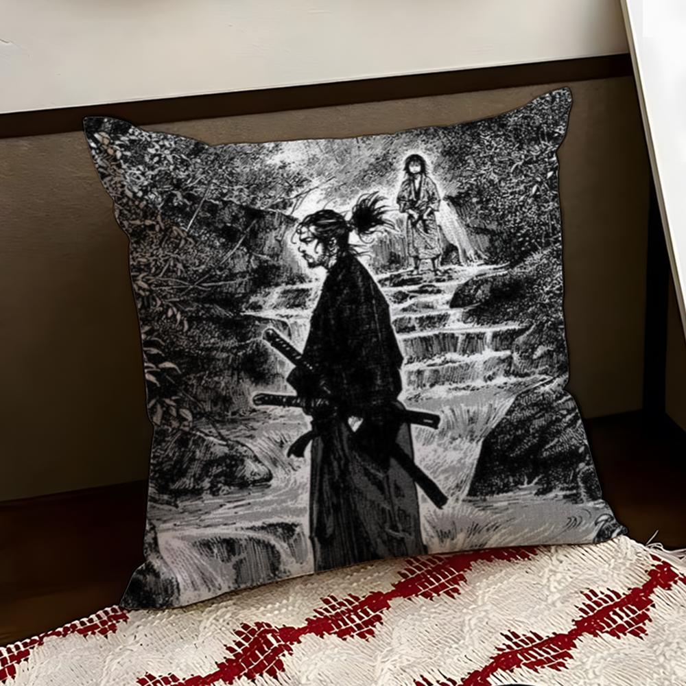 MManga VVagabond Cushion Cover Reversible Soft Durable Pillow Cover Home  Car MultiScene Use for Daily Comfort