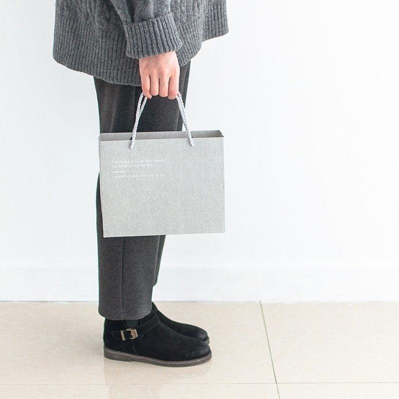 Moda Doméstica Cor Sólida Reciclável Portátil Saco de Papel Tote Saco de Presente Sacolas de Compras 3 Tamanhos 4 Cores Acessórios Sacos de Presente