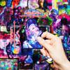 50 Sheets Of Trend Art Laser Surface Pp Sticker Punk Element Decorative Water Cup Skateboard Electricity