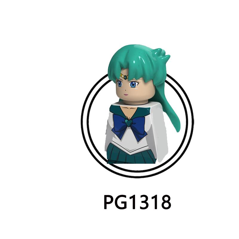 PG8156 Bricks Cartoon Anime Series Assembly Girl Building Blocks Character Figures Children Model Toys PG1313