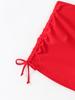 European & American Women's Solid Color High-Waisted Two-Piece Swimsuit Bikini