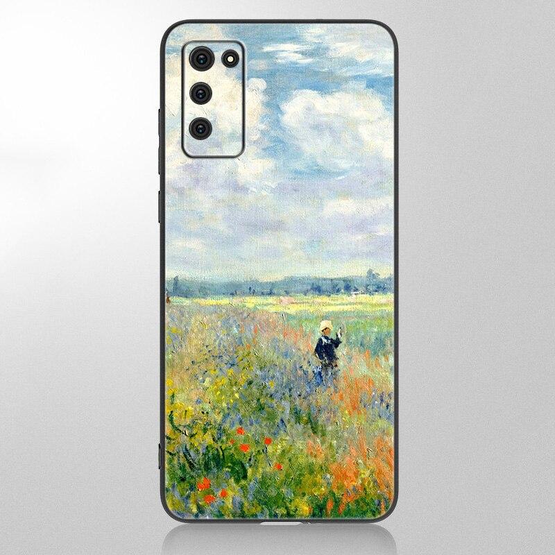 

Чехол для телефона Claude Monet для Samsung Galaxy A12 A02S A22 A32 A52 A72 A71 A51 A41 A31 A21 A11 A50 A70 A10S A20S, черный чехол Samsung A12
