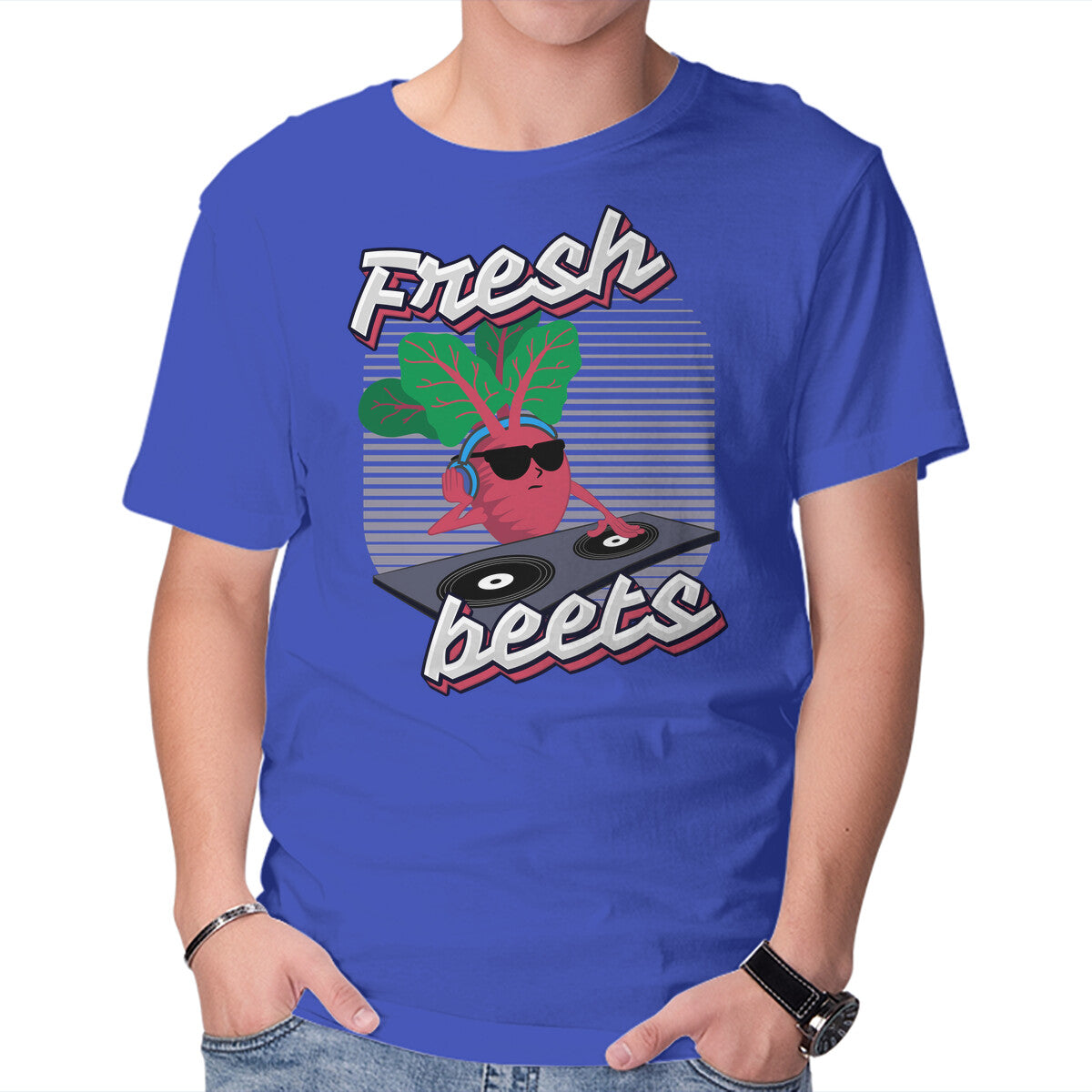 Unisex Crew Neck T-Shirt Fresh Beets Graphic Short Sleeve Casual Tee XXXL
