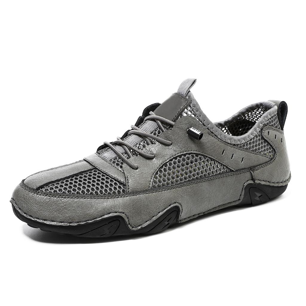 Piele piele de vacă pantofi sport casual noi pentru bărbați mărime mare cusut pantofi din plasă respirabilă pantofi pentru bărbați caracatiță