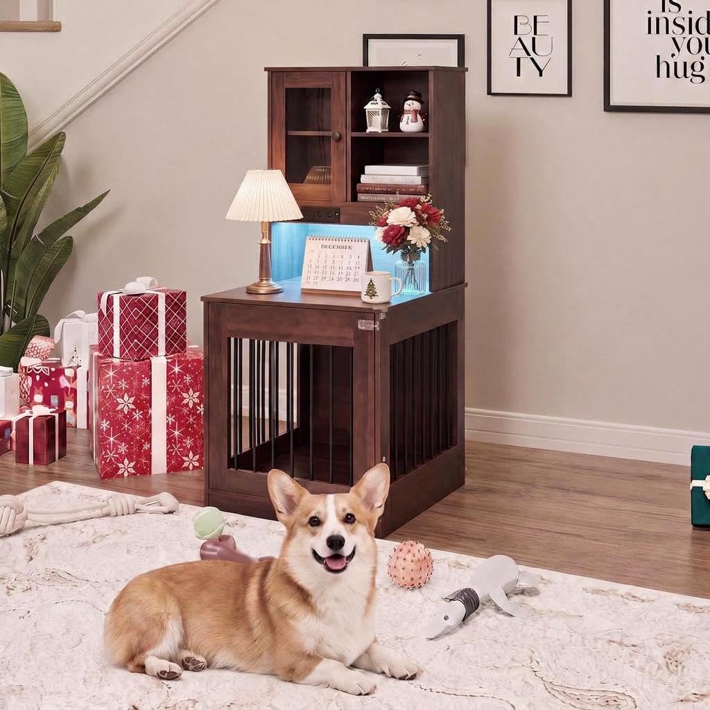 Dog Crate Furniture For Small Dogs Wooden Dog Kennel Nightstand