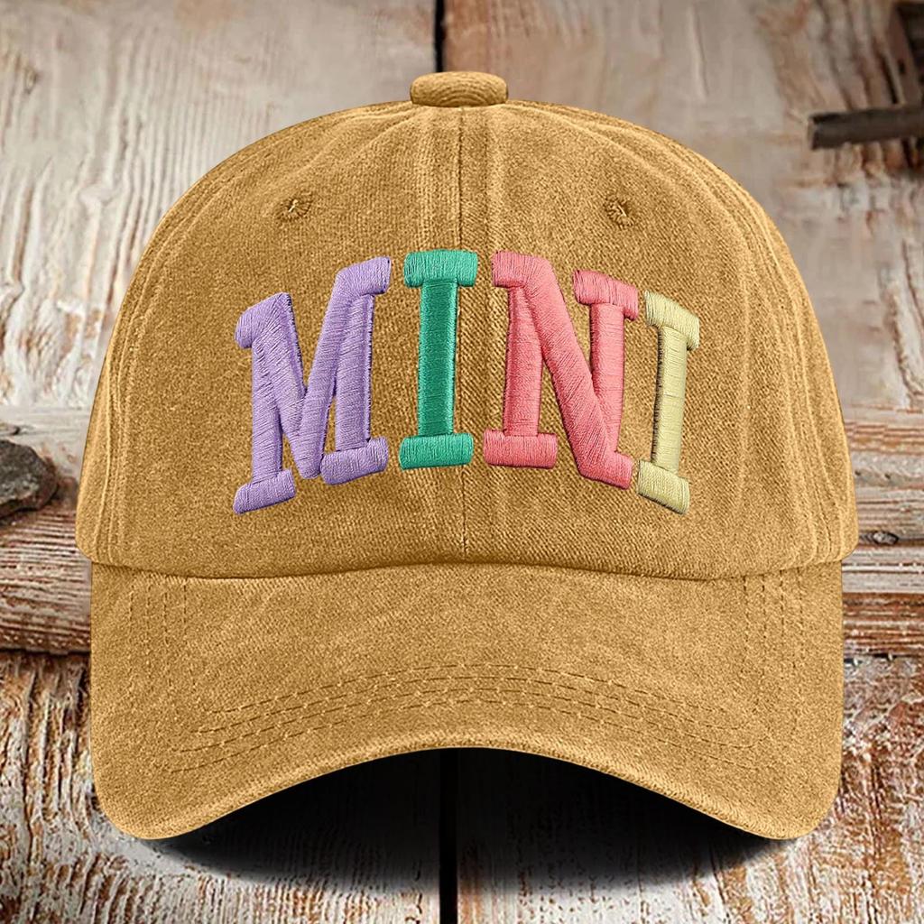 Washed Cotton Printed Hat For Vintage Baseball Cap And Soft Top Hat