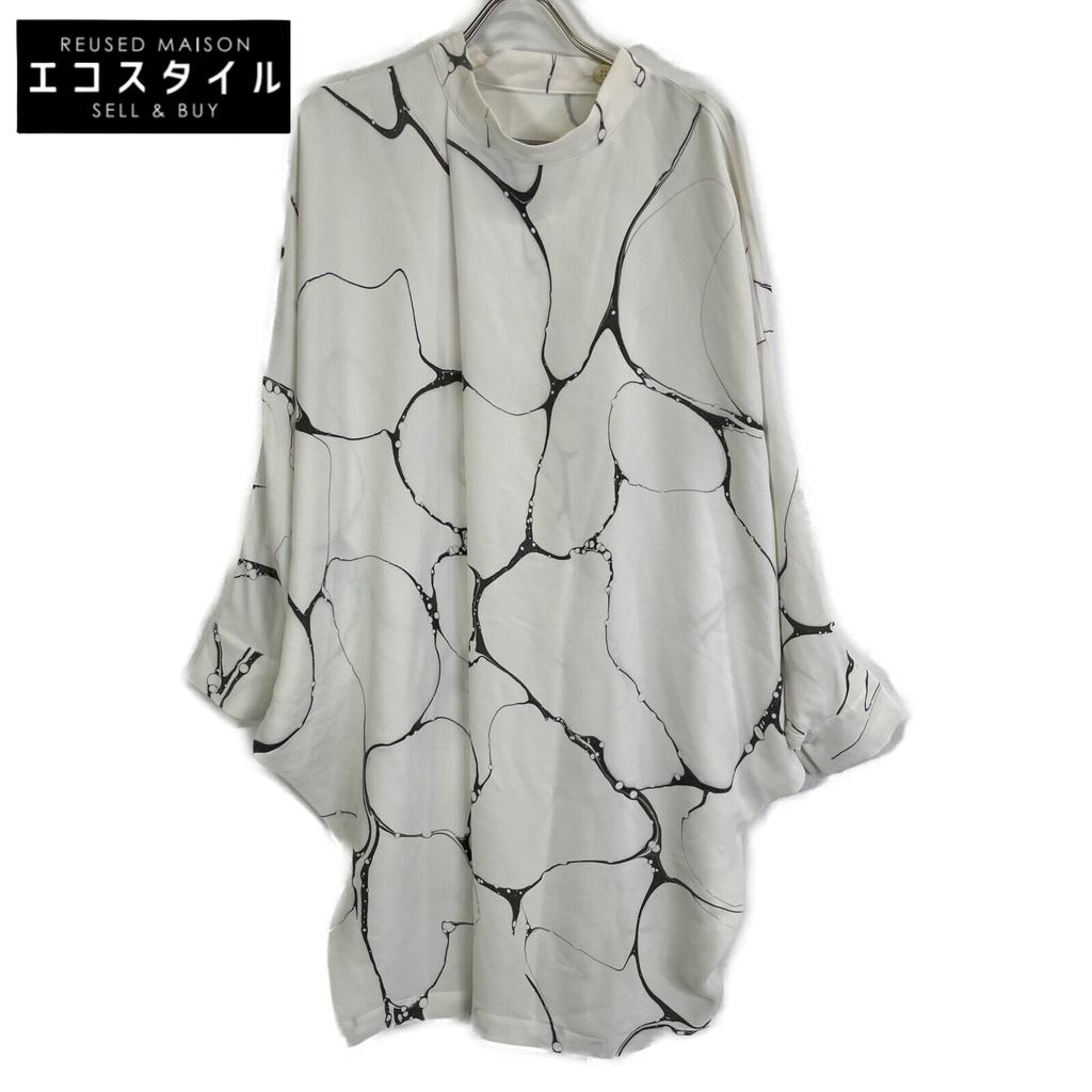 ISSEY MIYAKE White IM13FH012 Squid Coat One Piece with Bandana dress 2 whiteUsed