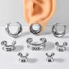 U Shape Ear Plugs Tunnels Stainless Steel Lobe Piercing Ear Cuff Gauges  Cartilage Helix Conch