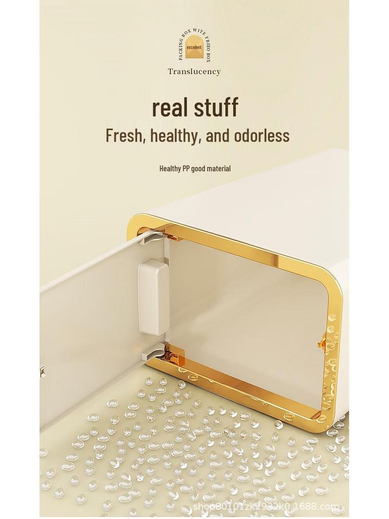 Large Capacity Narrow Push-Top Trash Can with Lid for Bathroom and Toilet