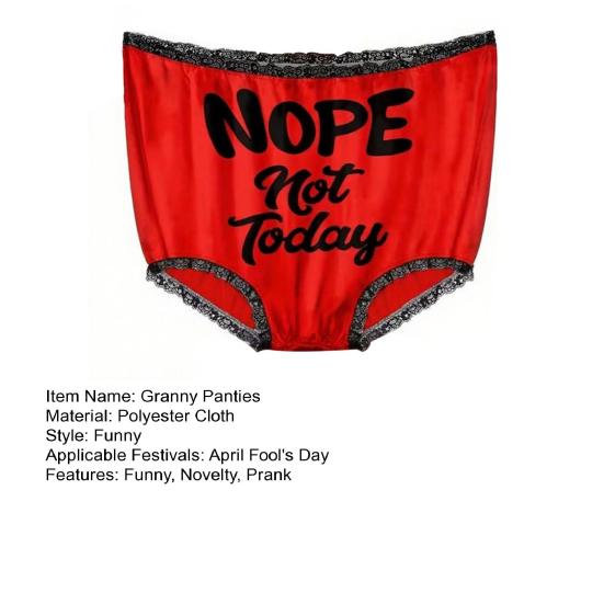 Oma-Slips Scherzgeschenk für Frauen Lustige übergroße Neuheit Unterwäsche Streich Riesige Oma-Slips für Halloween Weihnachtsfeiern White Elephant Geschenke