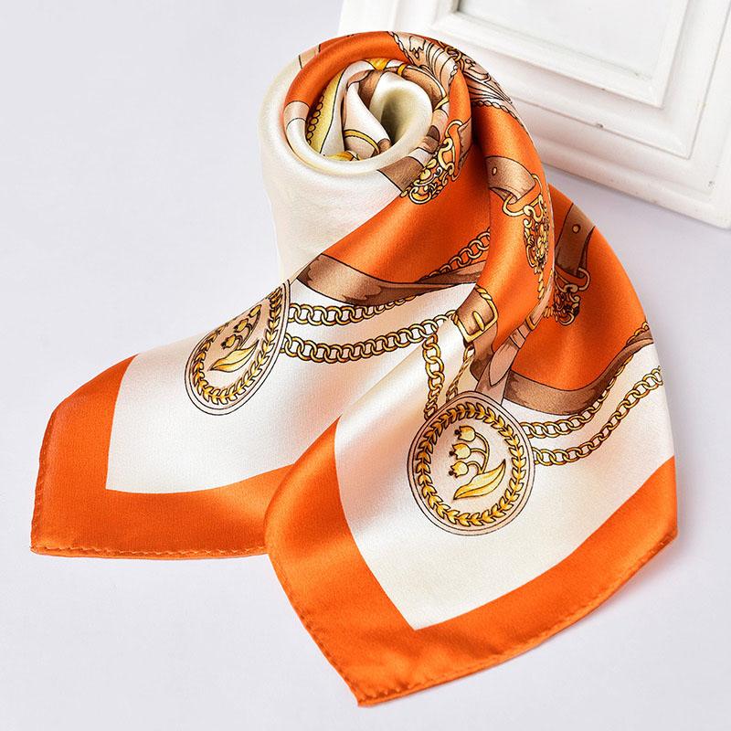 100% Real Silk Square Scarf For Women Print Bandana Natural Silk Headscarf kerchief Small Suqare Silk Scarf Hair Scarves 65x65cm