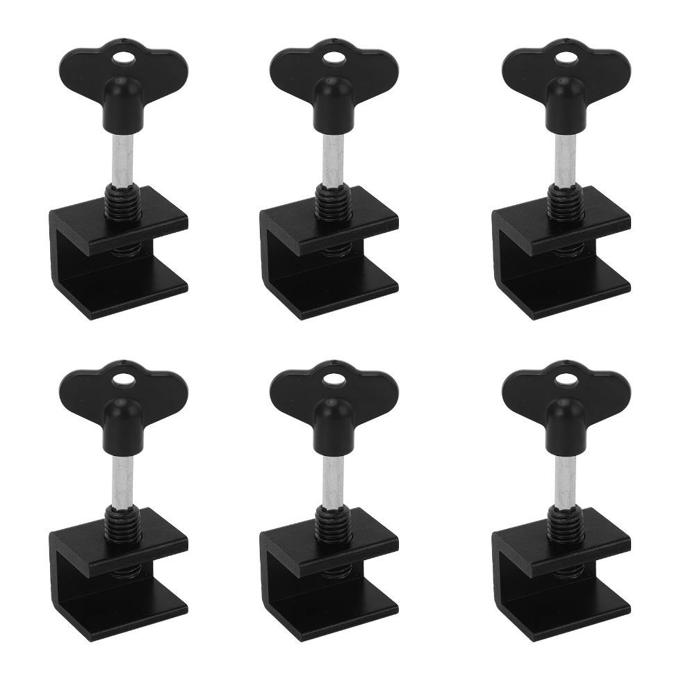 6pcs Aluminum Alloy Sliding Window Lock Vertical Horizontal Window Safety Lock  Home Safety