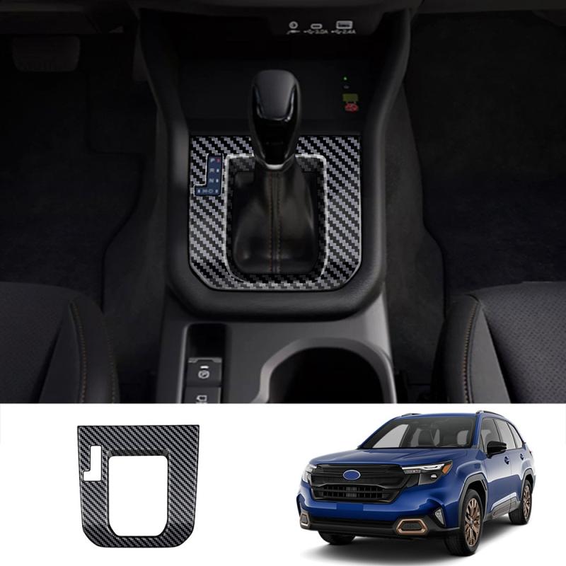 LHD RHD For Subaru Forester 2025 2026 ABS black Center Console Gear Shift Panel Cover trim Gear Head Knob Interior Accessories