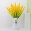 Yellow Flower Artificial Wheat Ears Rice Plant Bouquet 7 Forks Fake Plants  Office Hotel Decor