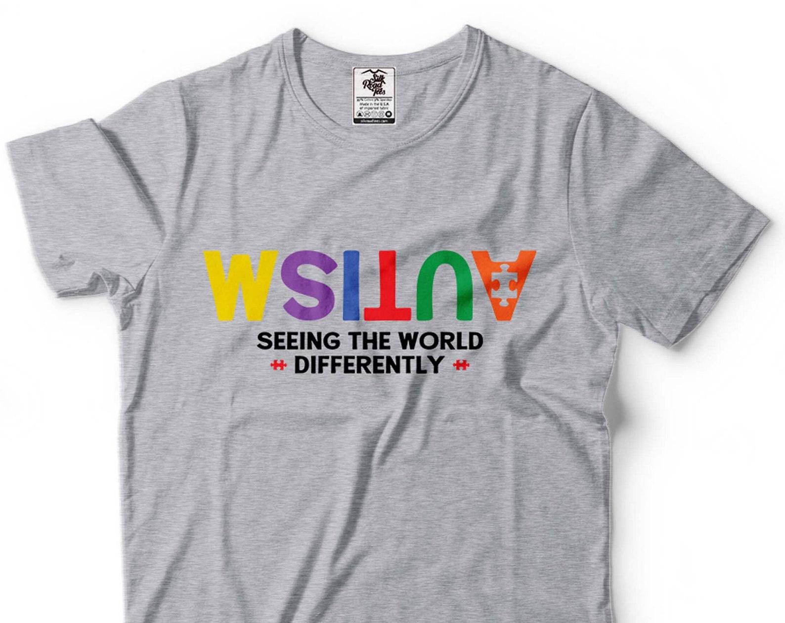 Autism Awareness Tee: Seeing The World Differently, Puzzle Design 2XL