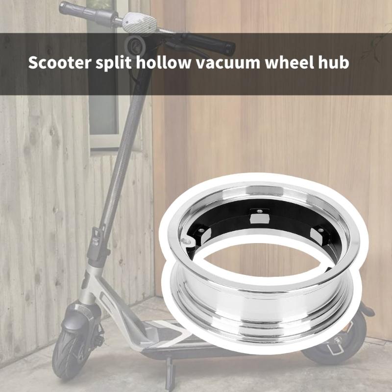 Aluminum Alloy 10x2.70-6.5 Wheel Hub Rings Replacement Split Hollow Vacuum Wheel Hub Electric Scooter Replacement Part