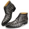 Fashion Luxury Boots Genuine Leather Men's Ankle Dress Boots High Grade  Boots Mens Leather Casual Lace Up Driving Walking Ankle Boots