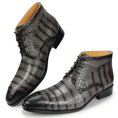 Stivali Eleganti di Lusso in Vera Pelle da Uomo alla Caviglia Stivaletti di Alta Qualità Stivaletti da Uomo in Pelle Casual con Lacci per Guidare Camminare alla Caviglia