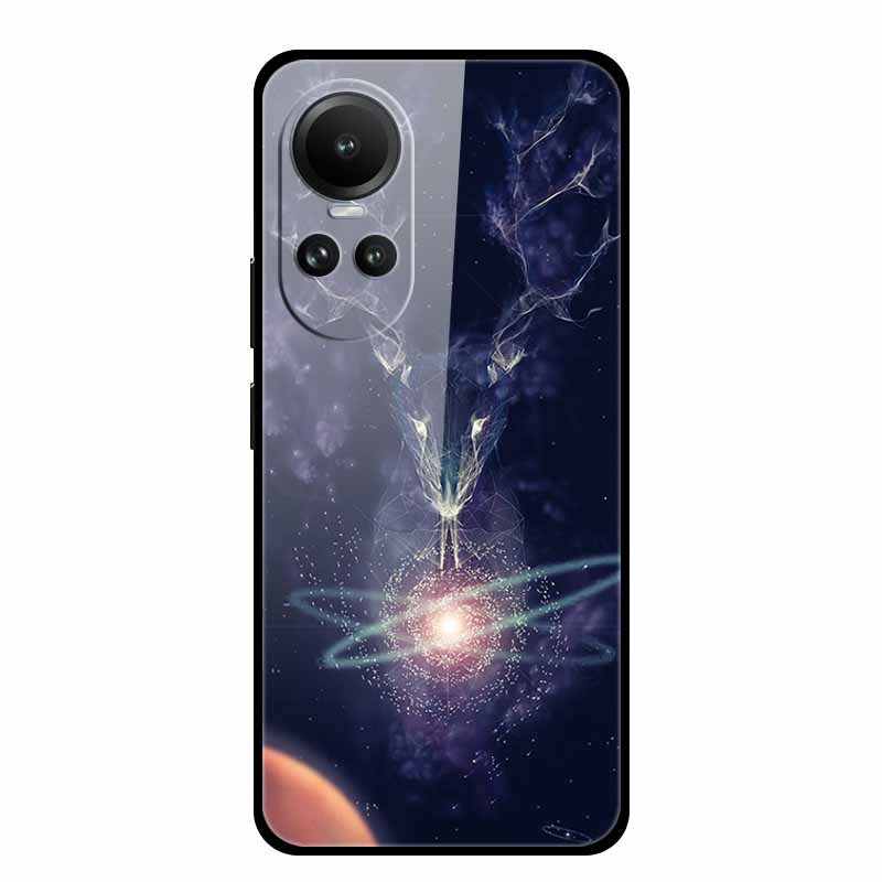 Tempered Glass Case For Oppo Reno10 Pro Cover Reno 10 5G Fashion Hard Back Cover for Oppo Reno 10 Pro 5G Reno105G Case Lion Capa