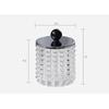 European Style Bead Dot Glass Jar Bedroom Desktop Jewelry Cosmetics Cotton Swab Box Home Multifunctional Candy Nuts Storage Jar