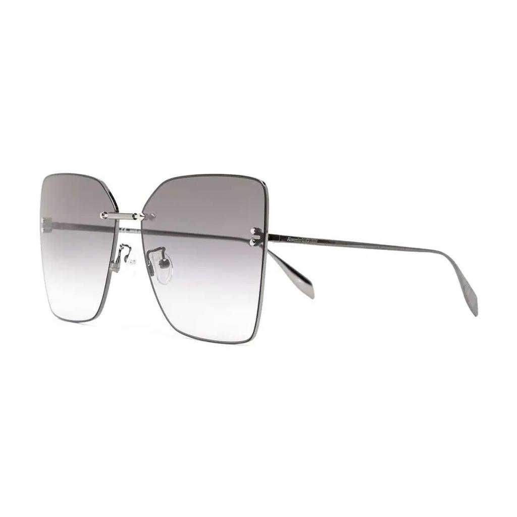 Alexander Mcqueen Classic Lightweight Alloy Frame Butterfly Sunglasses Men Sunglasses Silver AM0342S001RUTHENIUM-RUTHENIUM-