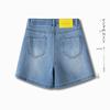 High-Waisted A-Line Denim Shorts for Women - Summer Thin, Loose Fit, Mid-Length, Four-Point Wide-Leg Design