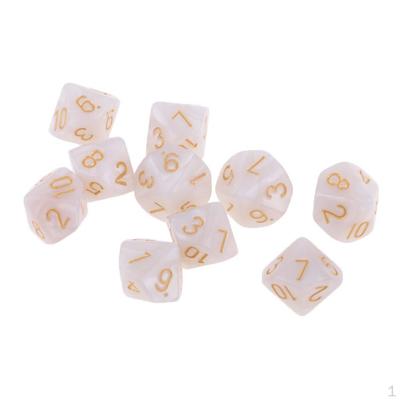 10 Pieces Plastic D10 & Board Game Toy DIY