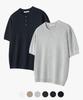 SUARE Cotton Henley Neck Washable Knit - 6 Colors (Type B)