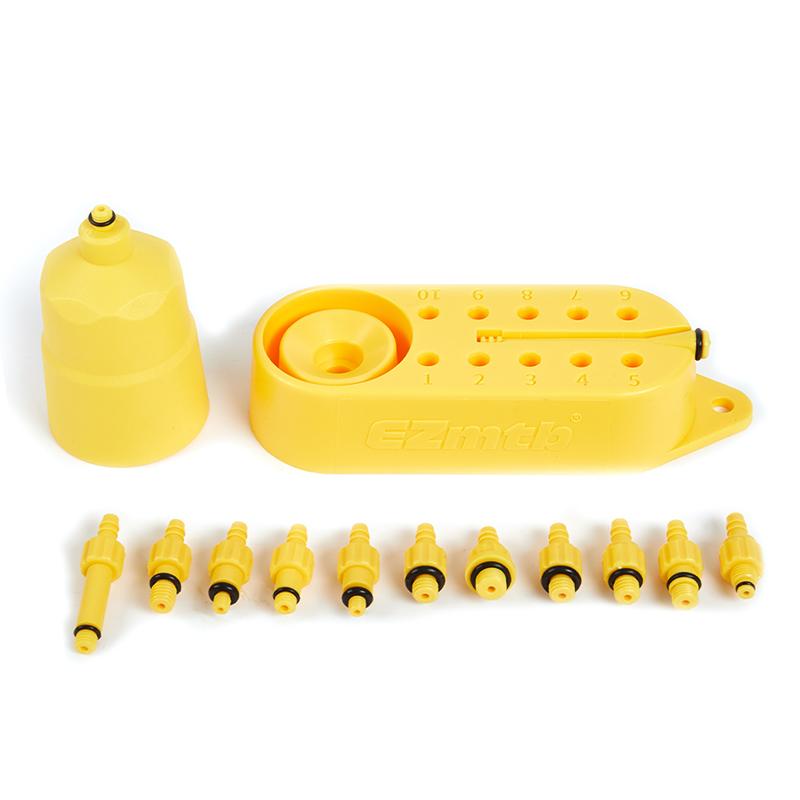 

10 In 1 Bicycle Hydraulic Bleed Adapters Set Plastic Oil Funnel Accessories