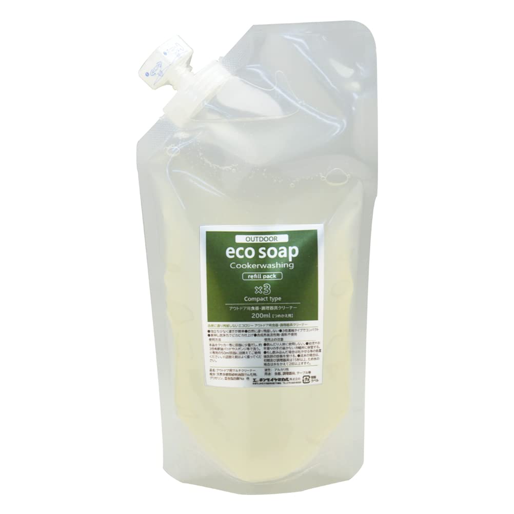 

Camping Dishwashing Agent Outdoor Eco Soap Cooker Washing Concentrated Compact Type [Refill] (200ml (Refill Pack))