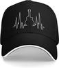 Guitar Heartbeat Pulse Print Baseball Cap Polyester Unisex Adjustable Casual Outdoor Sports Cap