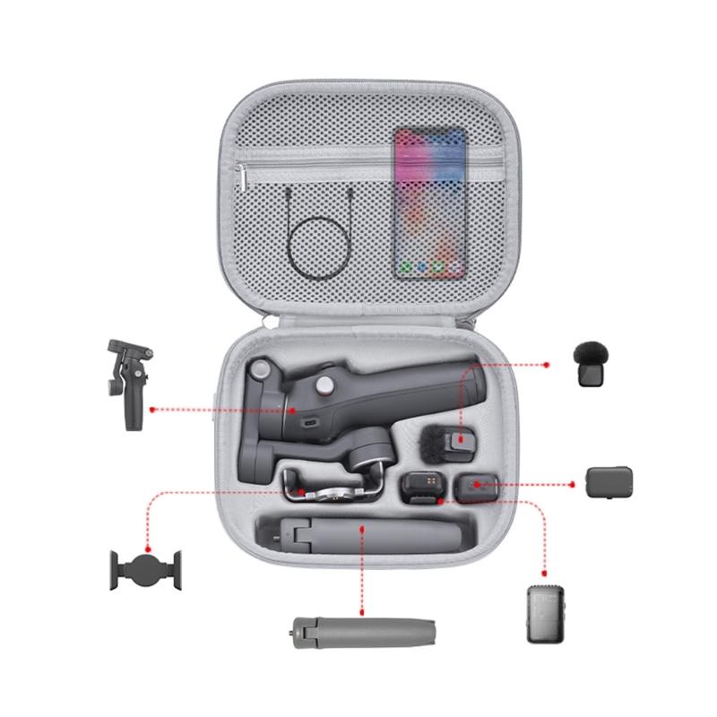 Protective Carrying Case for Mobile 7/7P Handheld Stabilizers with Soft Lining and Mesh Pocket for Accessories