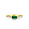 S925 Sterling Silver Simulated Diamond Sugar Cube Ring - Minimalist Luxury for Women