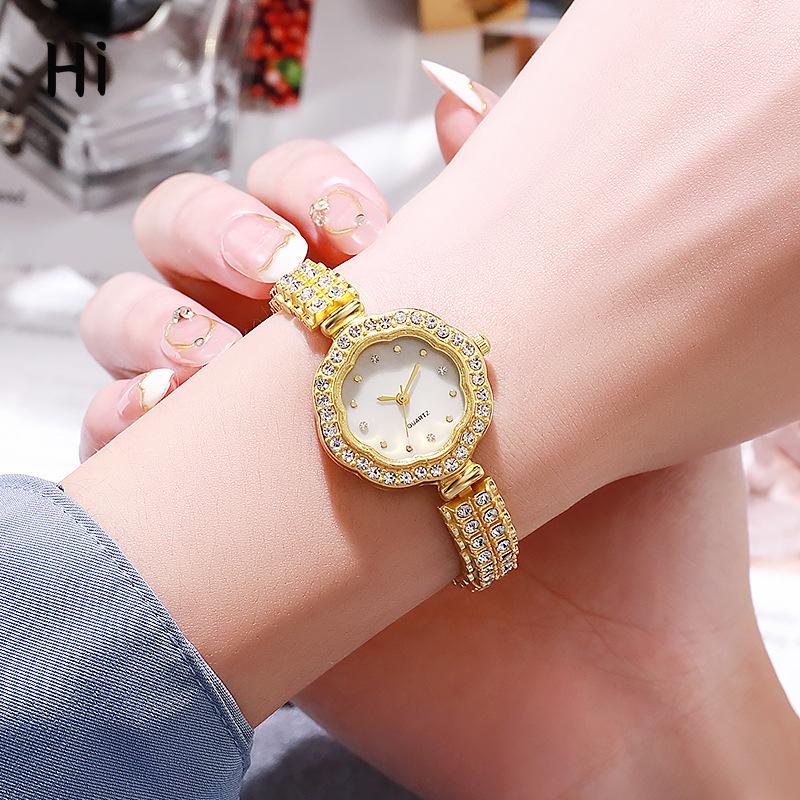 

Новые женские часы Flower Diamond женские часы браслет женские золотой
