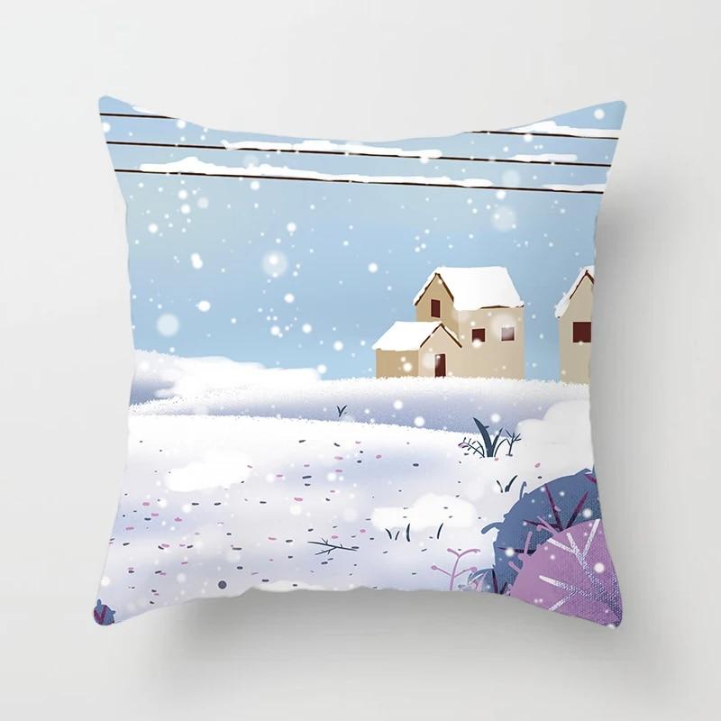 Christmas Home Pillowcases Christmas Printed Bed Home Decoration Cushion Covers Christmas Decorative Pillowcases