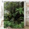 Rainforest Greenery Shower Curtain Modern Bathroom Decor for Home Bathing Area Waterproof Fabric Size Customizable