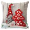Pillow Cushion Cover Linen Santa Claus Pillow Cover Linen Material