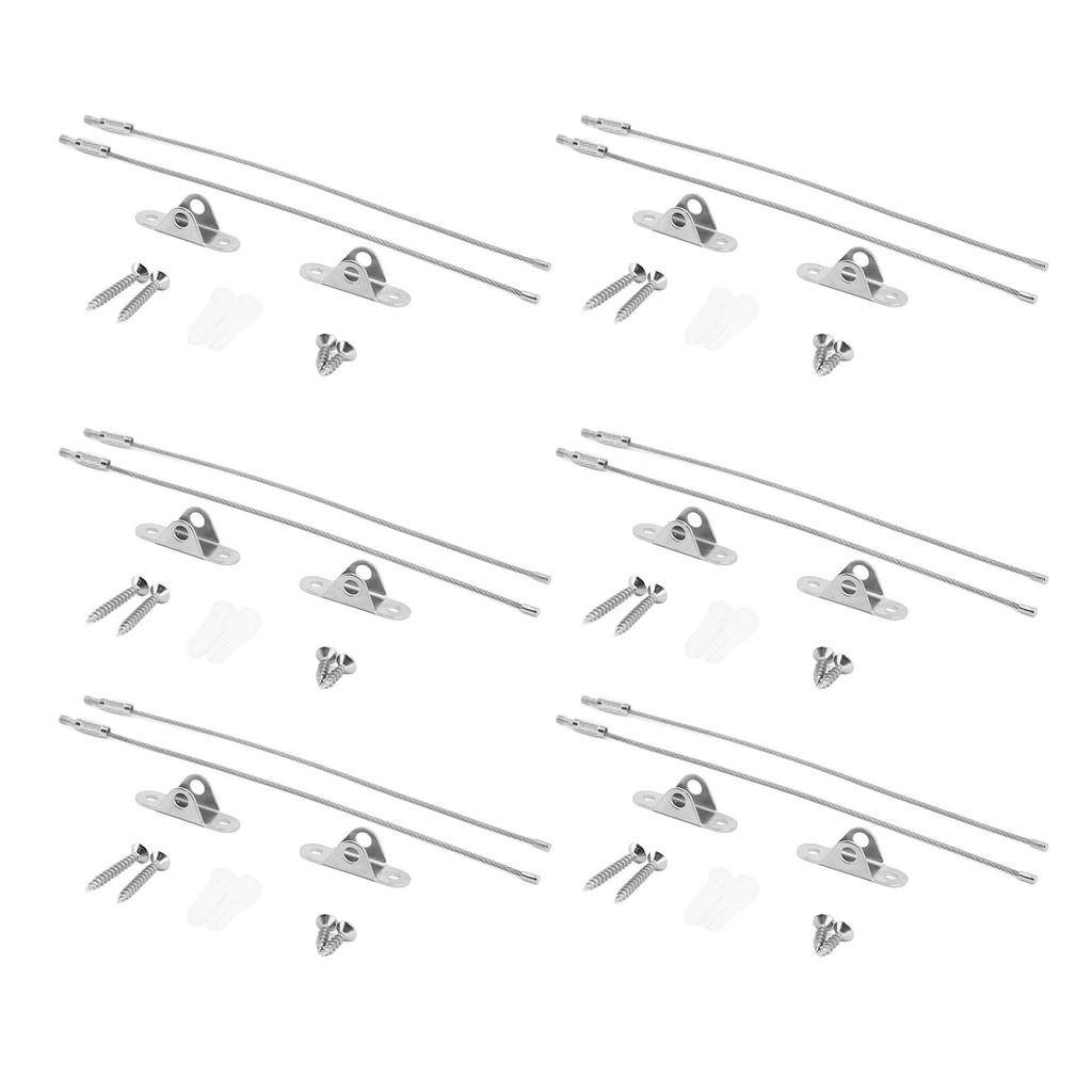 6 BUC Ancora Mobilier pentru Protecție Copii Oțel Inoxidabil Curele Mobilier Anti-Basculare Reglabile