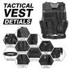 TOMSHOO Tactical Vest Multi-Pockets Breathable Combat Vest Outdoor Military Airsoft Army Vest for   Hunting Camping Hiking