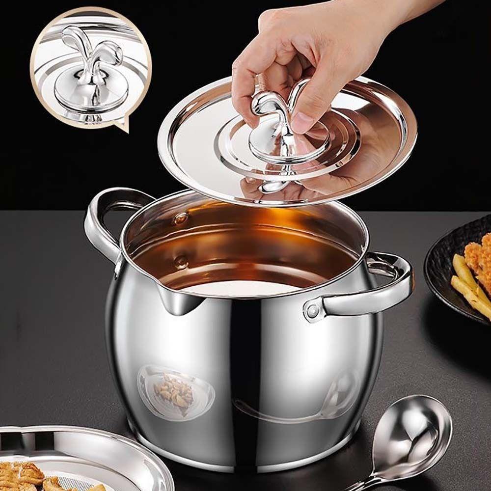 Stainless Steel Oil Filter Pot 1.5/3.5L Oil Pot New Oil Bottle  Kitchen