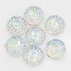 4x 50pcs 12mm Resin Round Cabochon Rhinestone Flatback Embellishments White